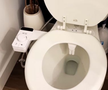 Bidet attached in toilet seat