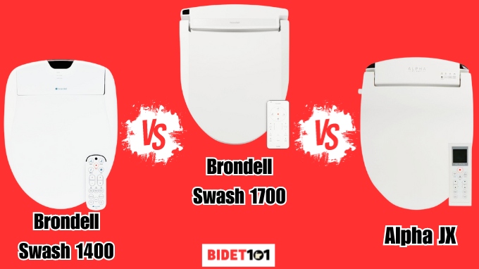 Brondell Swash 1400 vs 1700 vs Alpha JX Bidet Seat